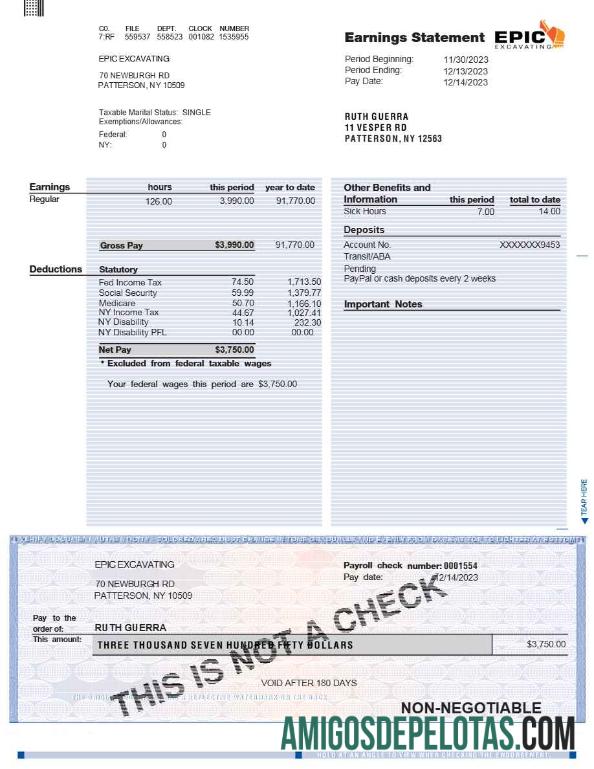 Em branco Modelo de declaração de lucros EPIC EXCAVATING em formatos Word e PDF.pdf, 1